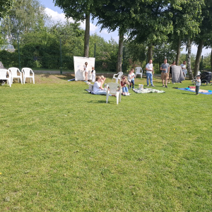 Rodziny piknikują