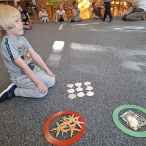 dzieci tworzą zbiory z pamiątek