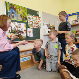 jesienne czytanie - wizyta Pani Justyny