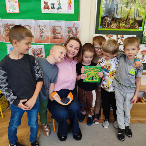 jesienne czytanie - wizyta Pani Justyny