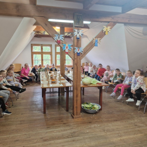 Dzieci w czasie warsztatów "Kapuściana przygoda"