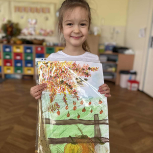 Nasze jesienne dzieła – gotowe prace prezentują różnorodne spojrzenia na kaszubską jesień.