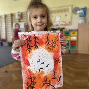 Nasze jesienne dzieła – gotowe prace prezentują różnorodne spojrzenia na kaszubską jesień.