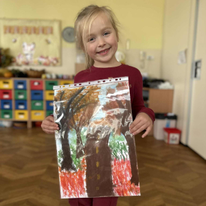 Nasze jesienne dzieła – gotowe prace prezentują różnorodne spojrzenia na kaszubską jesień.