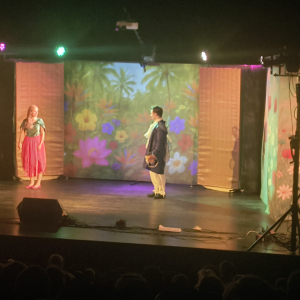 występ aktorów w bajce pt. Calineczka