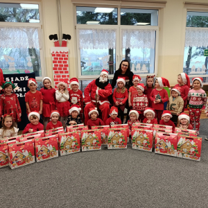 wspólna fotografia z Mikołajem