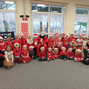 wspólna fotografia z Mikołajem