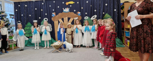 Jasełka "Betlejemscy wędrownicy"-spotkanie wigilijne w grupie "Skrzaty"