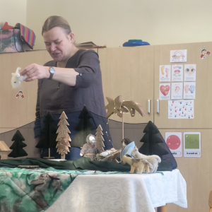 teatrzyk z koszyczka w wykonaniu Pani Kasi