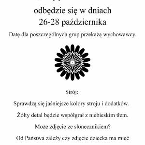 Ogłoszenie fotografa odnośnie ubioru na sesję zdjęciową