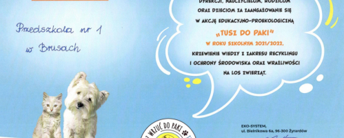 Podsumowanie akcji edukacyjno - proekologicznej "Tusz do paki".